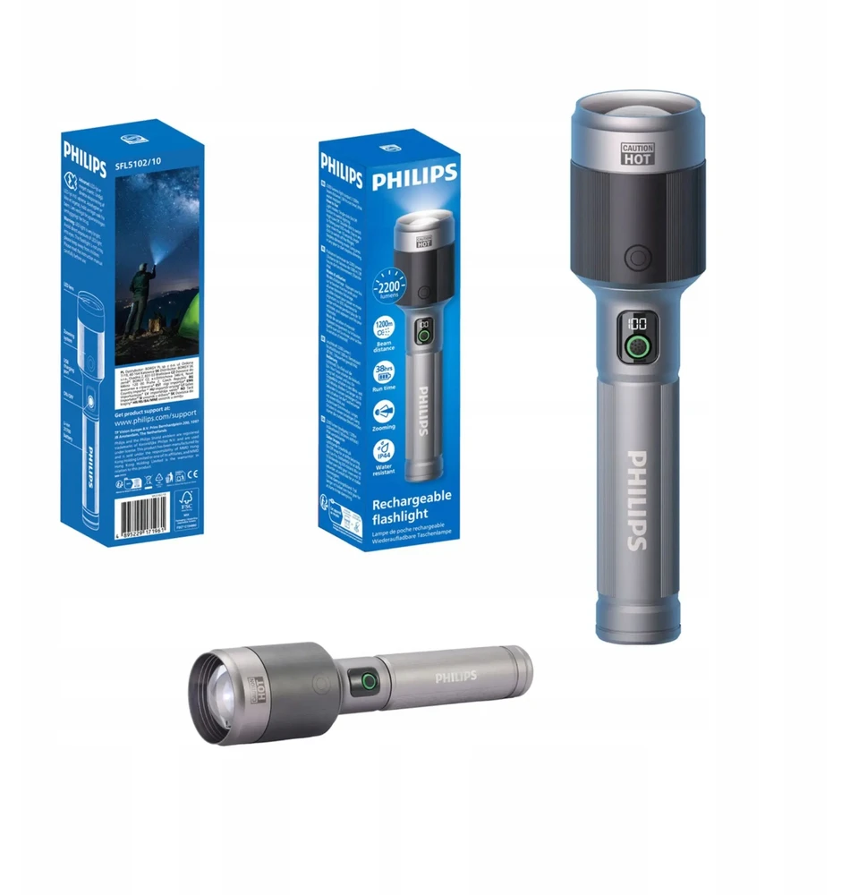 Įkraunamas žibintuvėlis Philips SFL5102/10 2200 lm 9000 mAh USB-C