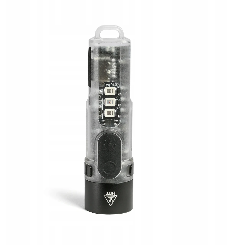 Įkraunamas žibintuvėlis Videx Mini LED + Raudonas/UV, 400lm, VLF-AK012, raktų pakabukas