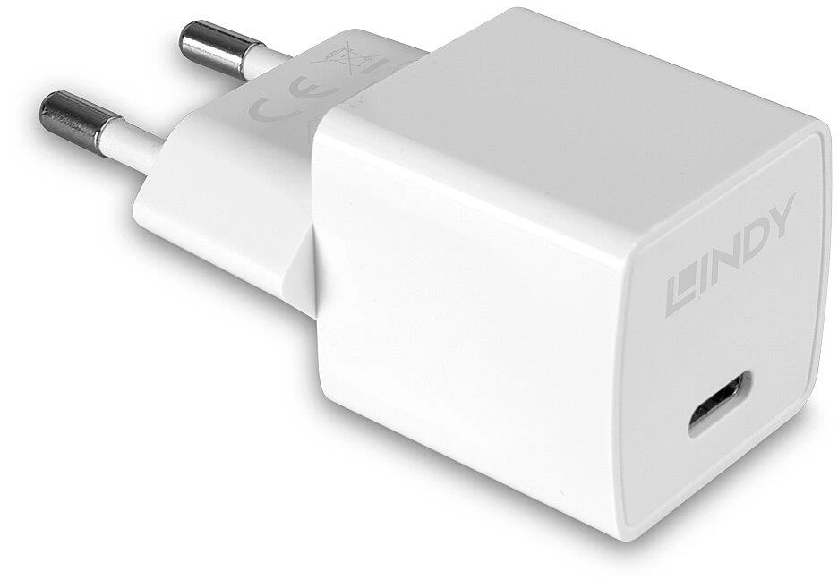 Įkroviklis - LINDY USB Type A Įkroviklis, Greitas Įkrovimas, 18W, Baltas