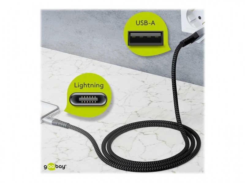 Goobay | Sinchronizavimo ir įkrovimo laidas | 49269 | „Apple Lightning“ prie A tipo USB