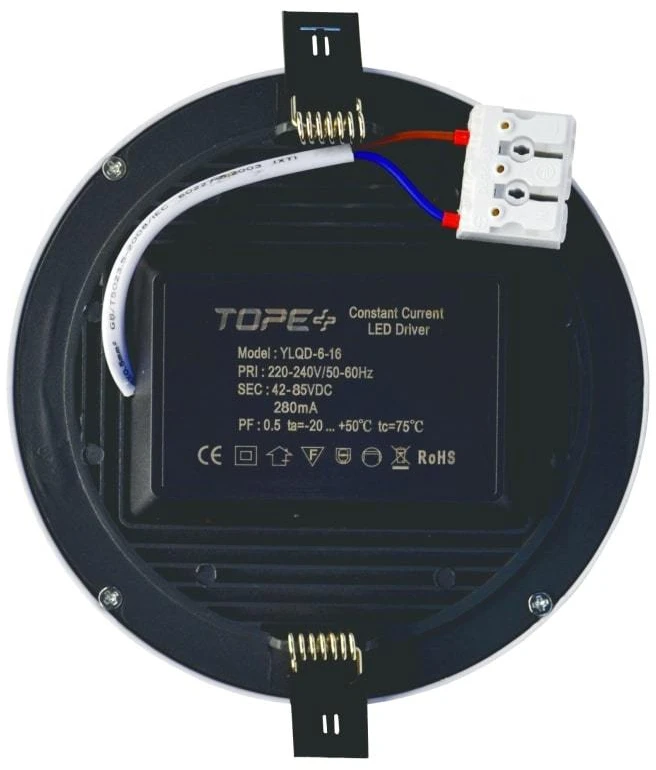 TOPE Įmontuojama apvali LED panelė "SPLIT" 16W-4000K