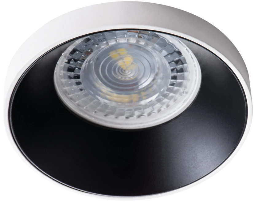 Įleidžiamas šviestuvas KANLUX ELNIS, 35 W, GU10, baltos su juoda sp., ø9,8 cm