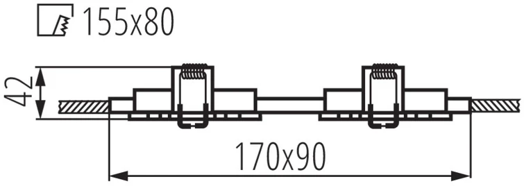 Įleidžiamas šviestuvas KANLUX SEIDY CT-DTL50-W/M, 12 V, 50 W, GU5.3, kvadrato f., baltos sp.