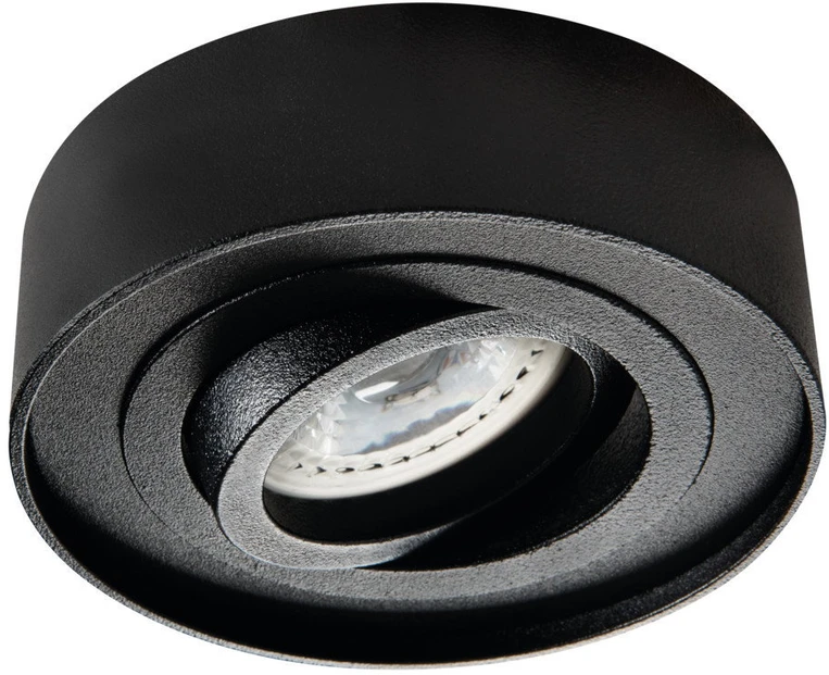 Įleidžiamasis šviestuvas KANLUX MINI BORD, 1 x GX5,3/GU10, max 35 W, juodos sp., Ø9,8 x 5 cm