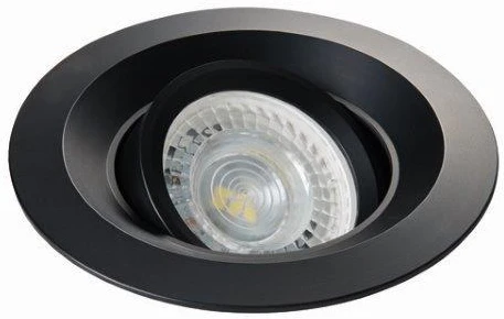 Įleidžiamasis šviestuvas KANLUX MINI BORD, 1 x GX5,3/GU10, max 35 W, juodos sp., Ø9,8 x 5 cm
