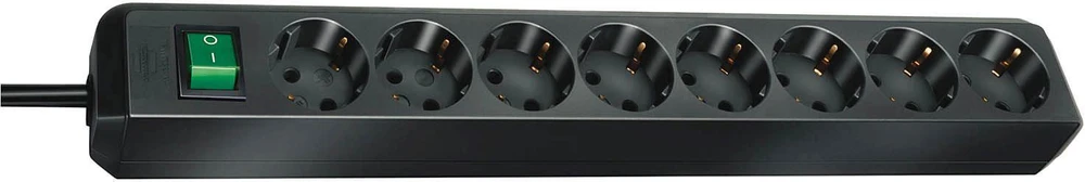 Brennenstuhl Eco-Line prailgintuvas, 10 xCEE 7/4, 1xCEE 7/7, jungtukas, 3m, apsauga nuo vaikų , juodas 1159300010 / GT-511
