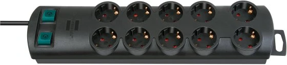 Brennenstuhl Eco-Line prailgintuvas, 10 xCEE 7/4, 1xCEE 7/7, jungtukas, 3m, apsauga nuo vaikų , juodas 1159300010 / GT-511