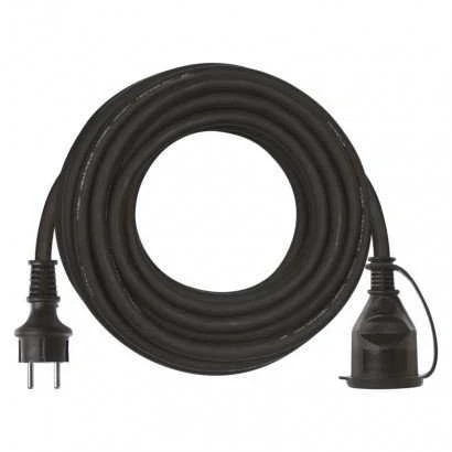 Emos Ilgiklis 1 lizdo 10m su įžeminimu 3x2.5 mm² IP44 su gumine izoliacija, juodas