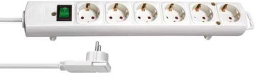 Ilgintuvas su įžeminimu ir jungikliu Brennenstuhl 6-viet./3x1.5mm2/ 2m baltas
