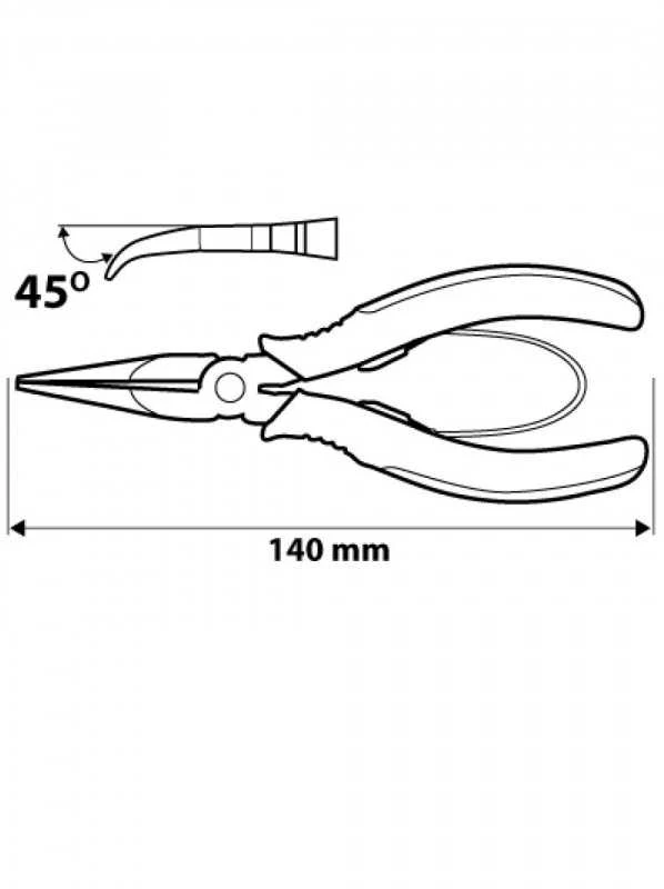 Neo Precision replės, pailgos išlenktos 140 mm 01-103