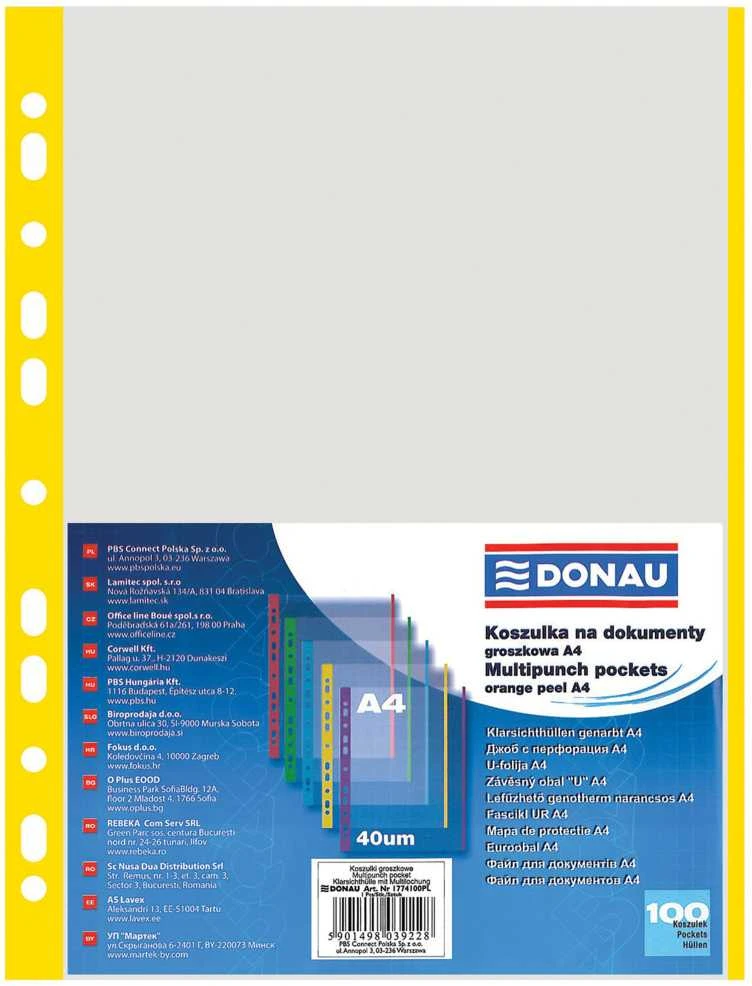 Donau Įmautės su gelton.krašteliu A4 100vnt.