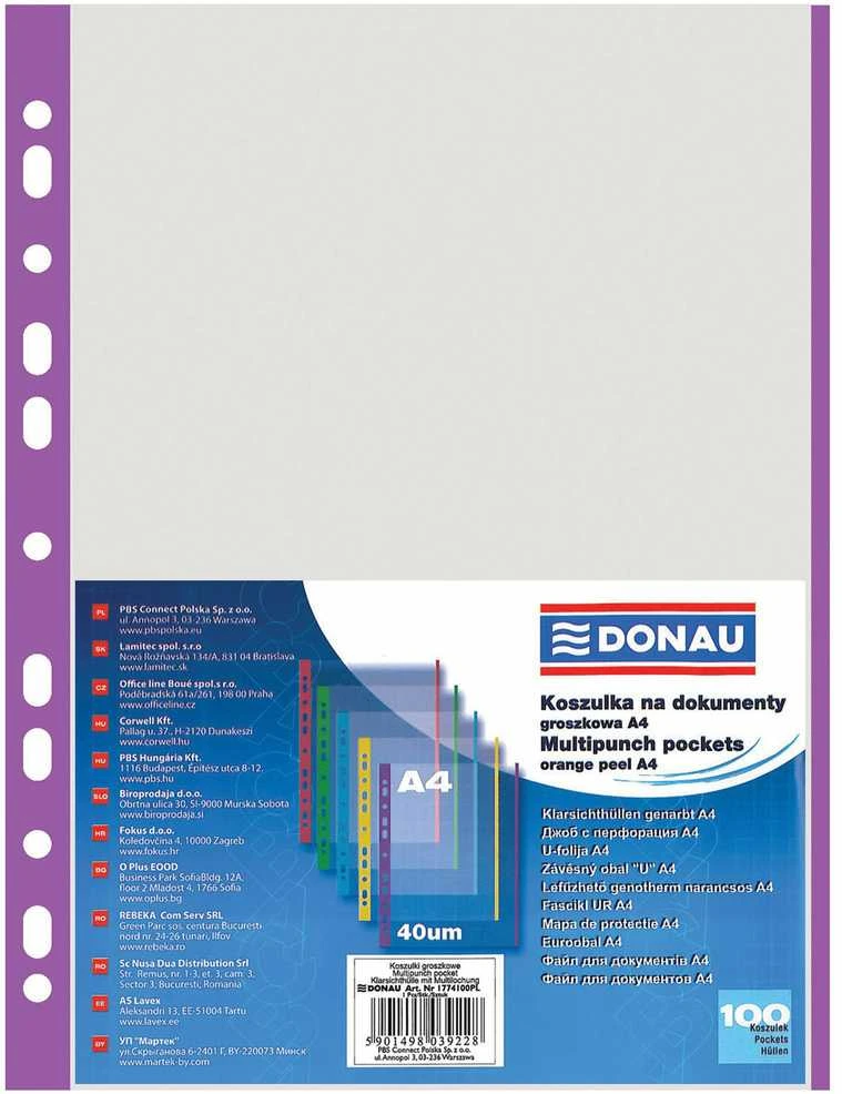 A4 įmautė dokumentams su violetine perforacija