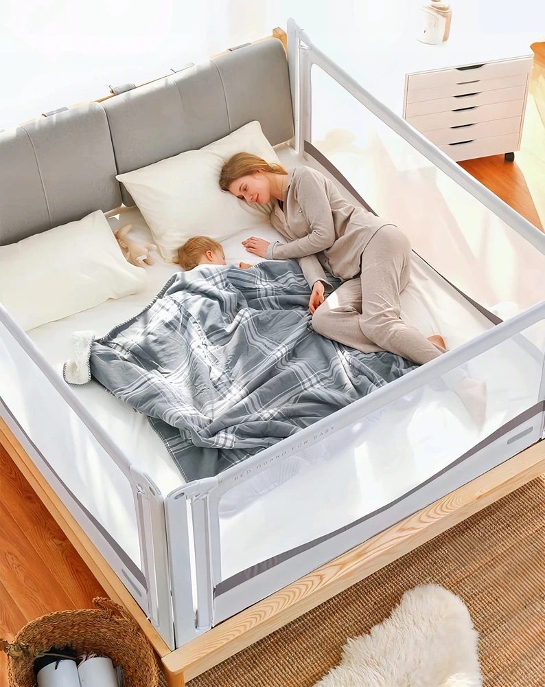 iMex Toys iMex barierka do łóżka PREMIUM 120 cm jasnoszara
