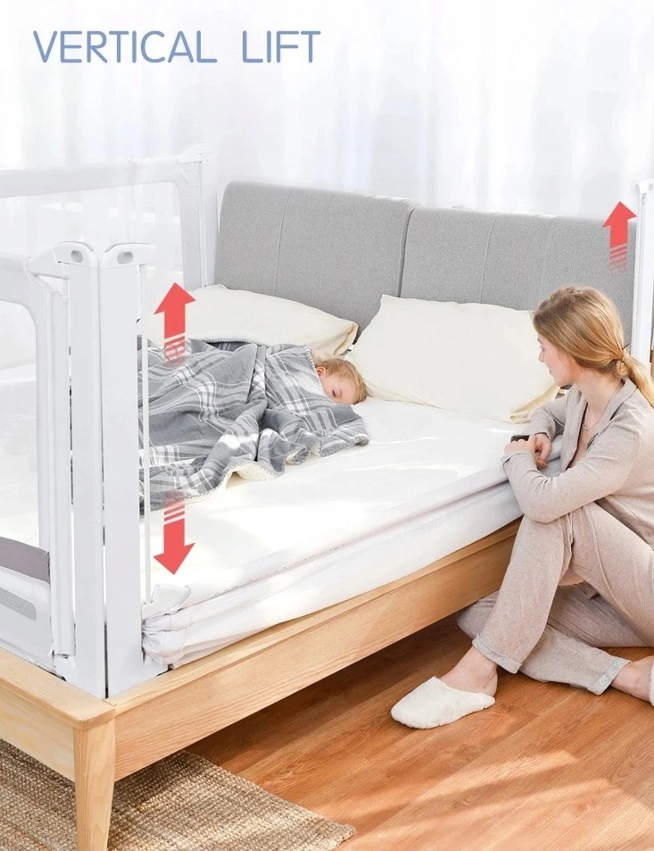 iMex Toys iMex barierka do łóżka PREMIUM 120 cm jasnoszara