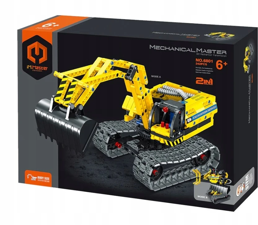 Im.Master Im blokaiPagrindinis ekskavatorius ir robotas 2in1 - 342 elementai