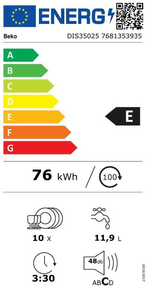 Indaplovė BEKO DIS35025