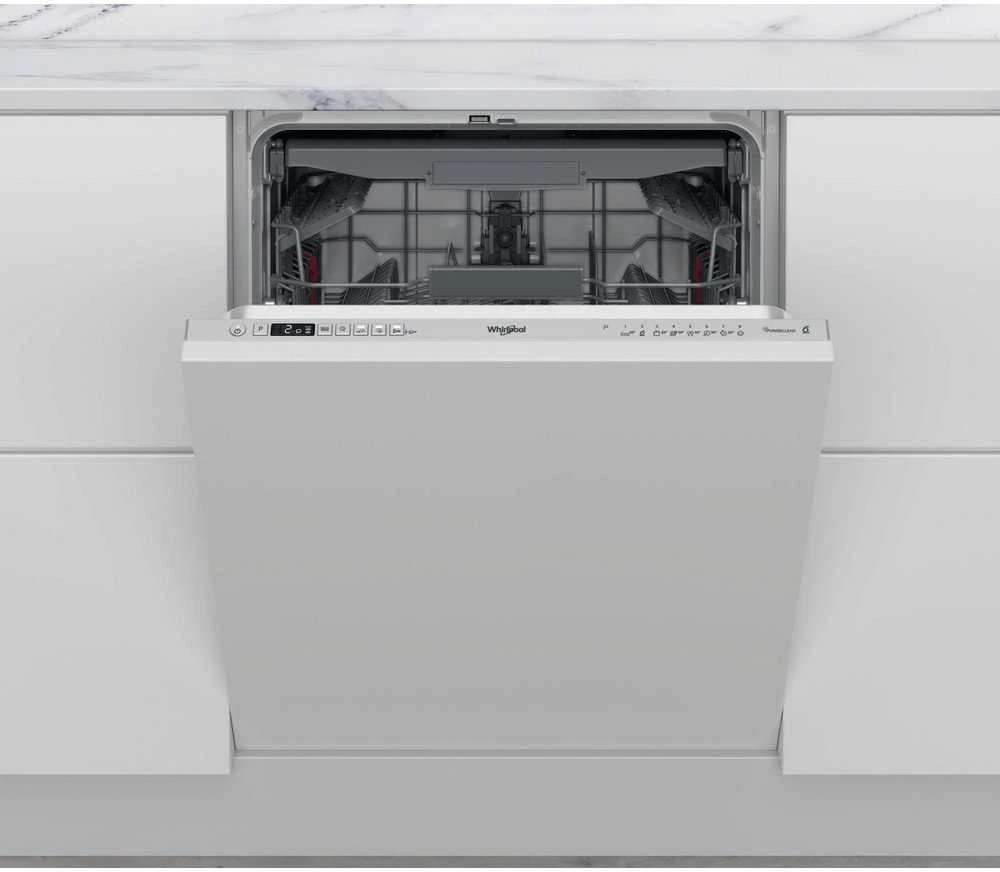 WHIRLPOOL Integruojamas Indaplovė WIC 3C33 PFE, D energijos klasė (senas A+++), 60 cm, Powerclean PRO, Trečias krepšelis, 8 programos