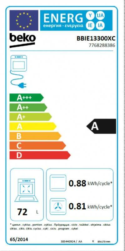 Orkaitė Oven BEKO BBIE13300XC