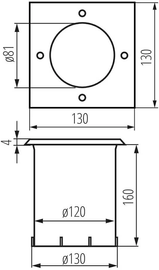 Įmontuojamas lauko šviestuvas Berg IP67 Kanlux 1xGU10 max7W IK10