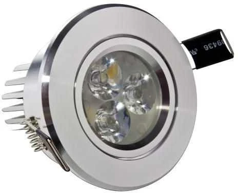 Įmontuojamas apvalus metalinis LED šviestuvas "LENS" 3W