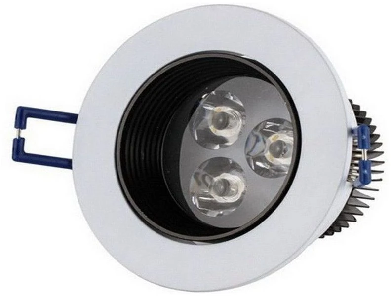 Įmontuojamas apvalus metalinis LED šviestuvas "LENS" 3W