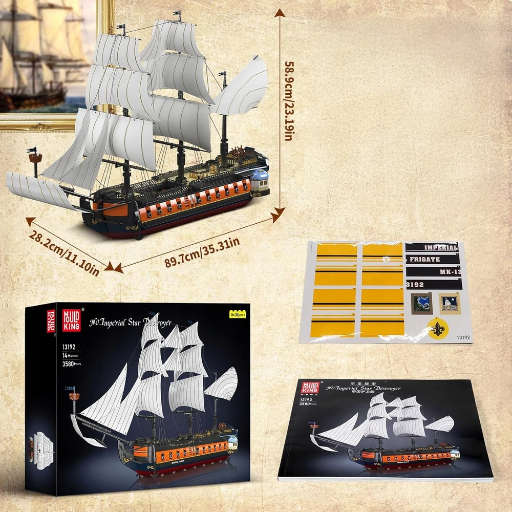 Imperijos fregata Mould King 13192 + 3580 dalių
