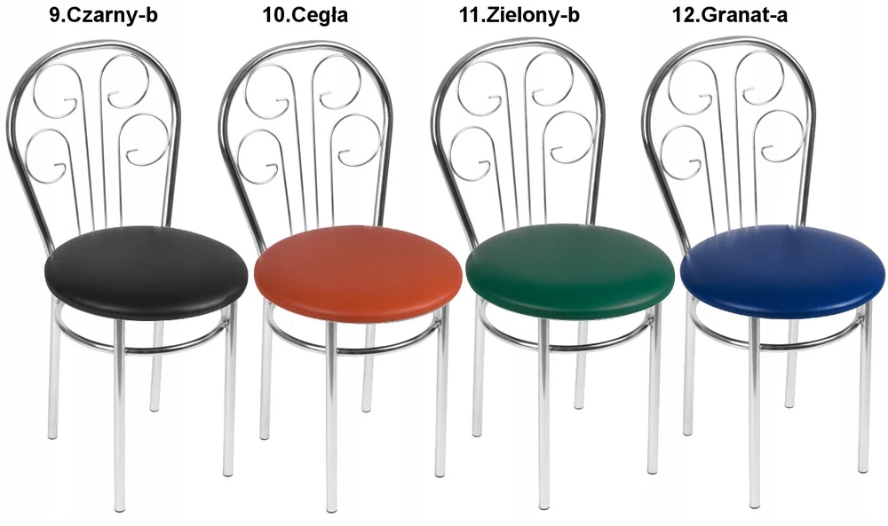 Impor 4x Cezar Chrome kėdžių rinkinys