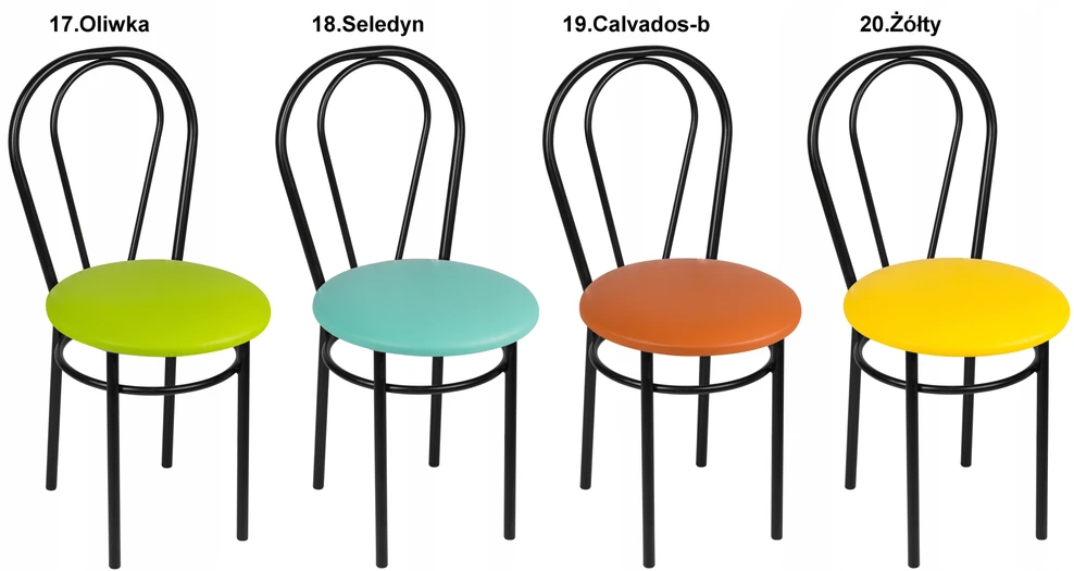 Impor 4x Tulipan Juodas kėdės rinkinys
