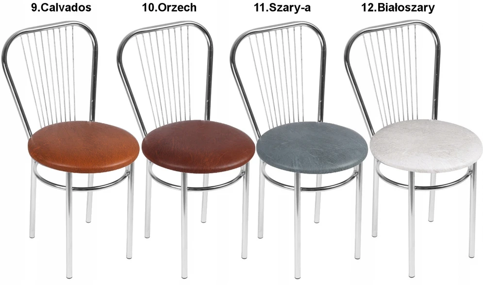 Impor 4x Vega chromuotų kėdžių komplektas