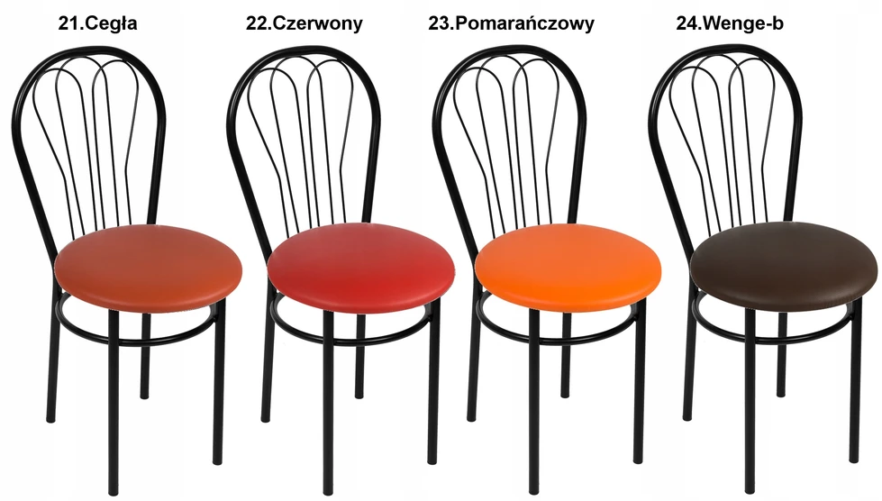 Impor 4x Venus Juodas kėdės rinkinys