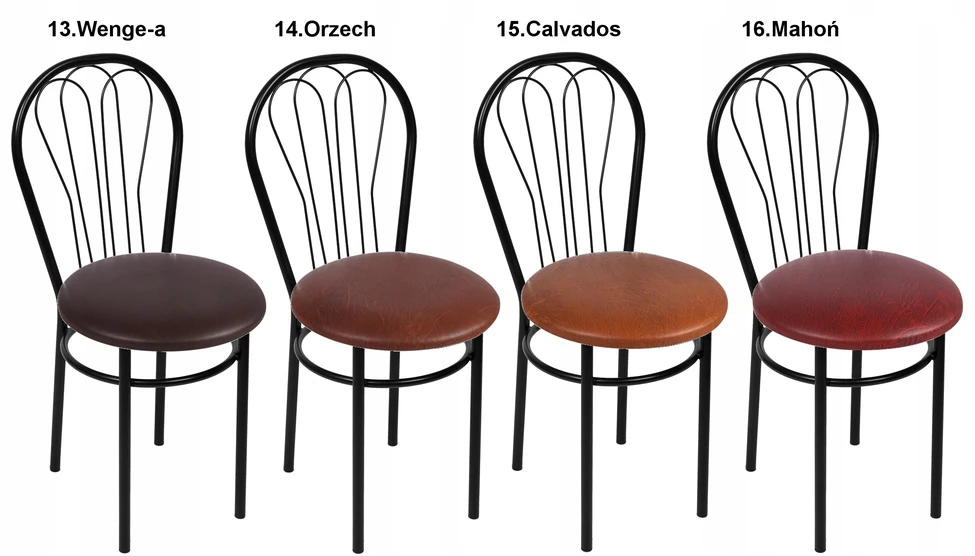 Impor 4x Venus Juodas kėdės rinkinys