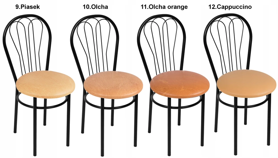 Impor 4x Venus Juodas kėdės rinkinys