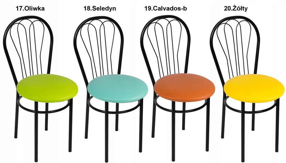 Impor 4x Venus Juodas kėdės rinkinys