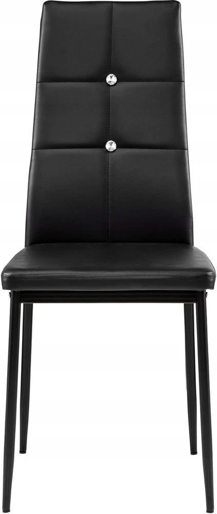 Impor 6x Lori Chair Juodas Glamour Juodas Eco-odos kristalų cirkonio rinkinys