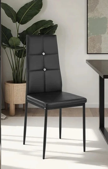 Impor 6x Lori Chair Juodas Glamour Juodas Eco-odos kristalų cirkonio rinkinys
