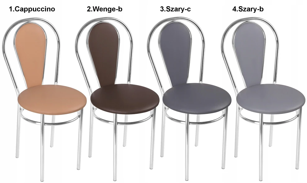 Impor Kėdė Tulipan PLus, 4 VIENŲ RINKINYS, CROMAS