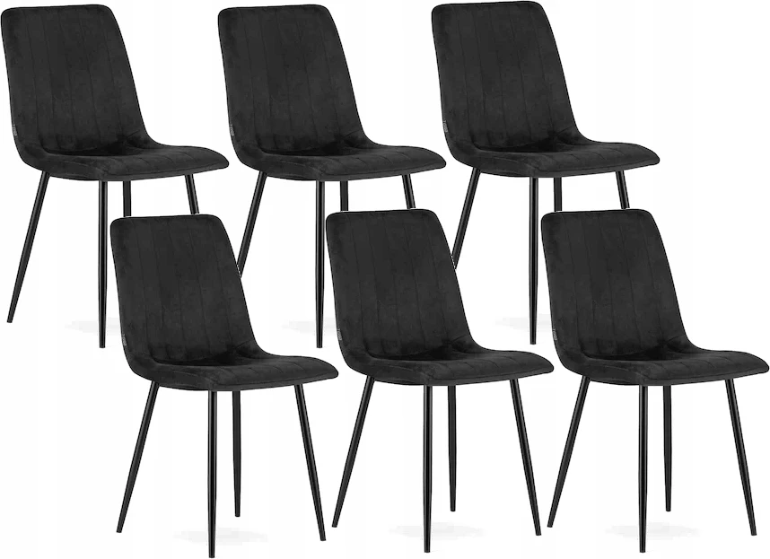 Impor RINKINYS 6x MORA kėdė juoda
