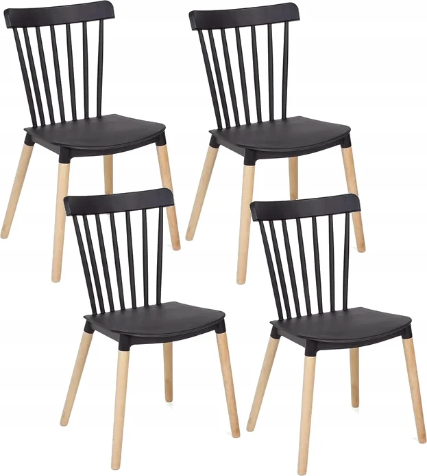 Impor SET 4x FAVI kėdė, juoda