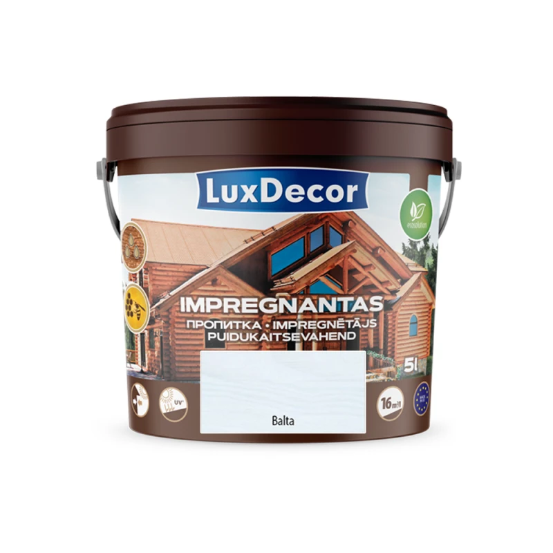 Impregnantas medienai PRIMACOL LuxDecor 5 L Baltas