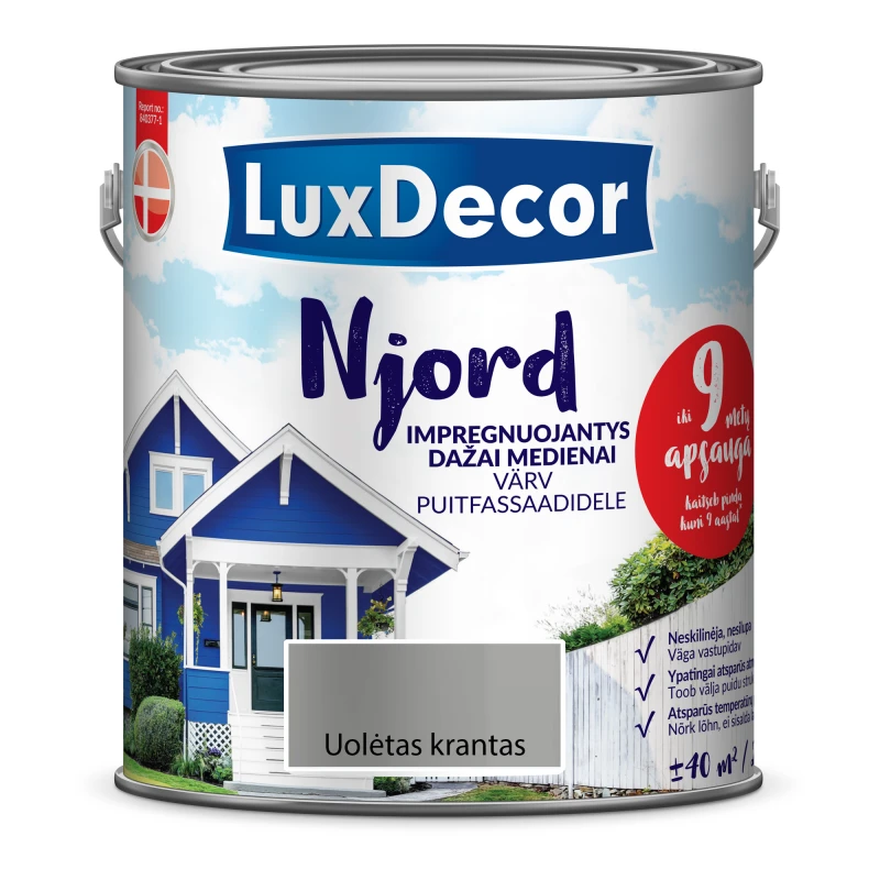 Luxdecor Impregnuojantys dažai medienai PRIMACOL NJORD Uolėtas krantas 2,5 L
