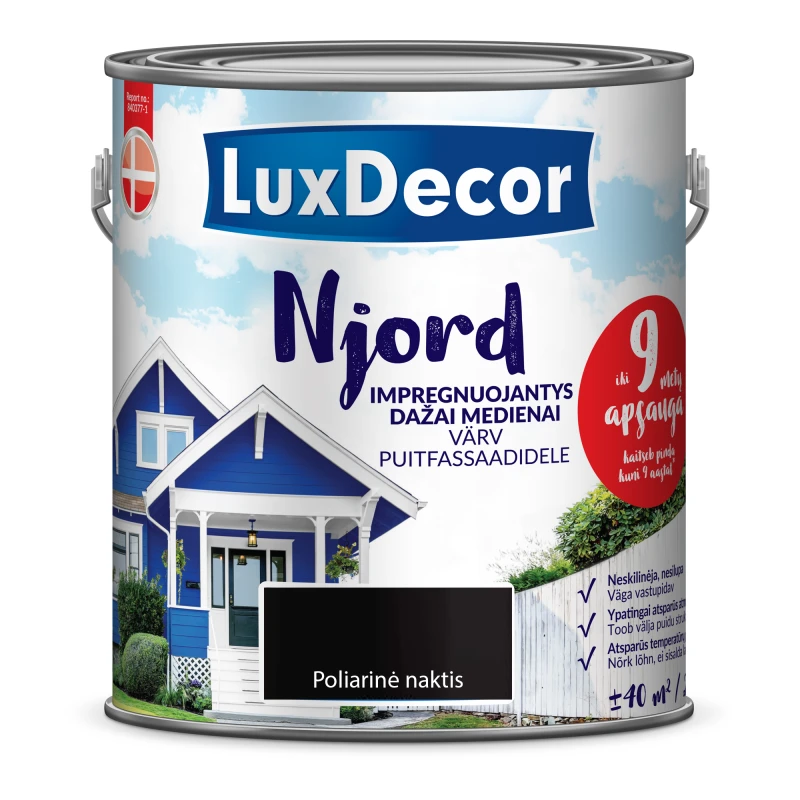 Luxdecor Impregnuojantys dažai medienai PRIMACOL NJORD Poliarinė naktis 2,5 L