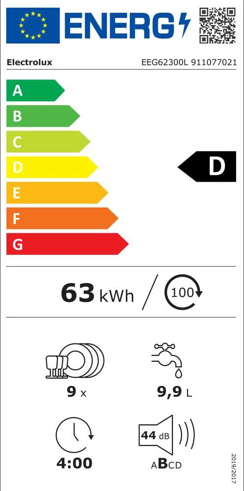 60 cm pločio baltos spalvos indaplovė Electrolux ESM48310SW