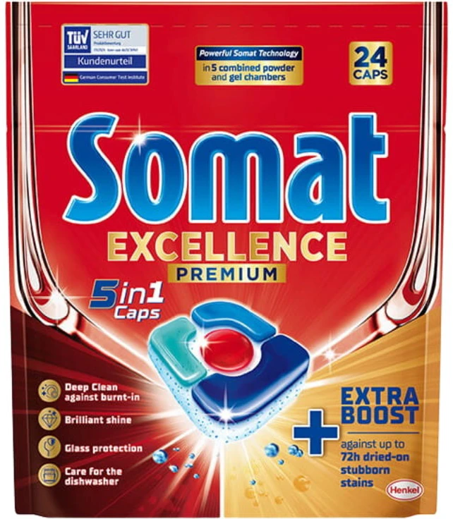 Tabletės indaplovėms Premium Somat 54 vnt. Excellence