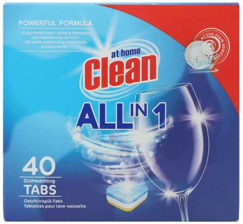 None Indaplovių tabletės 40 vnt All in one At Home Clean 623615