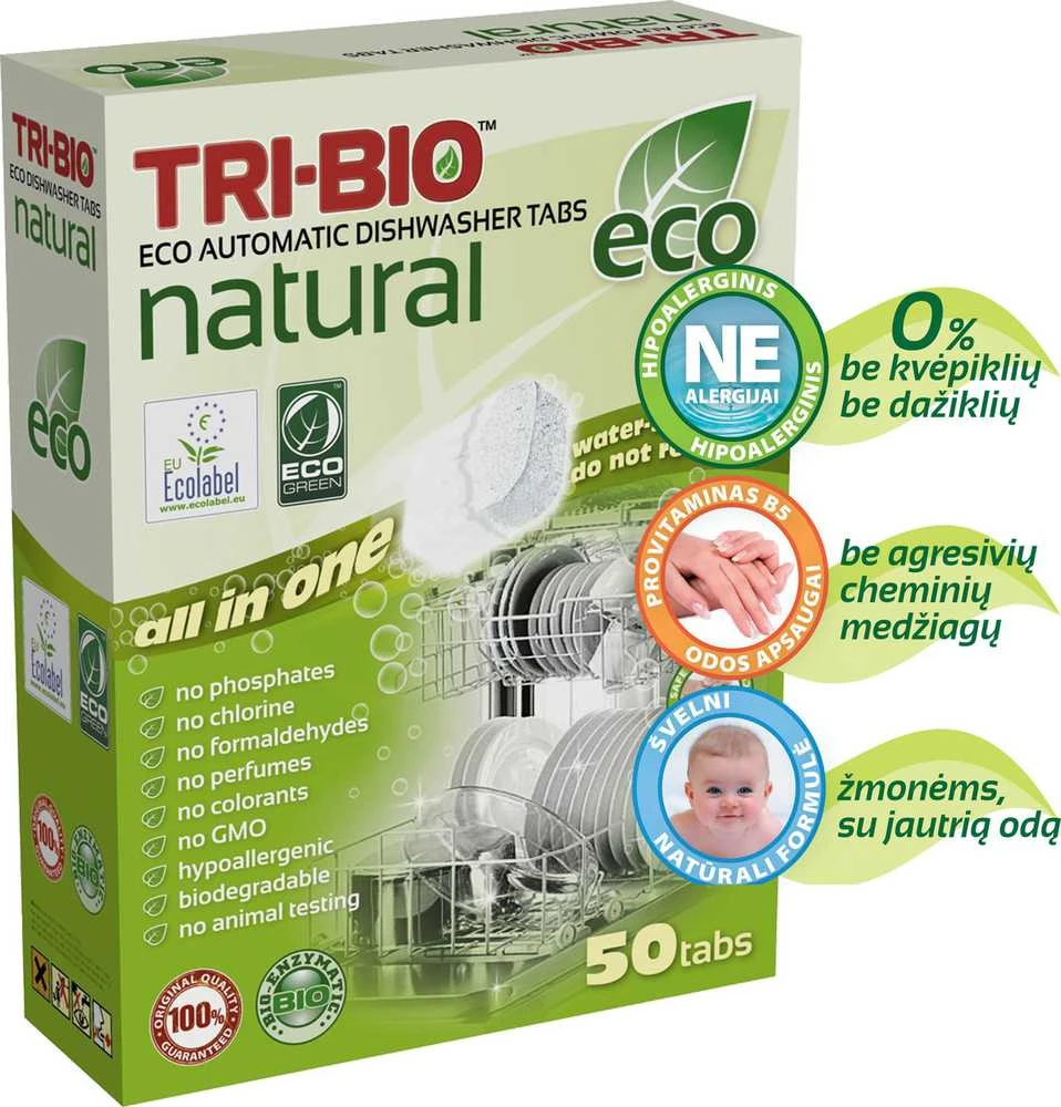 Indaplovių tabletės Tri-Bio, 50 vnt