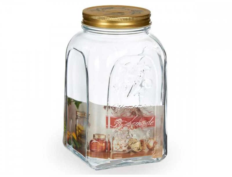 Indelis stiklinis su dangteliu 1,5 l 10,7x10,7x19,3 cm Pasabahce 52115