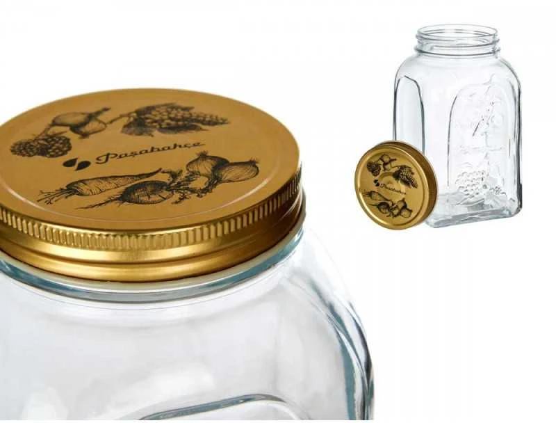 Indelis stiklinis su dangteliu 1,5 l 10,7x10,7x19,3 cm Pasabahce 52115