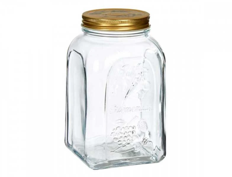 Indelis stiklinis su dangteliu 1,5 l 10,7x10,7x19,3 cm Pasabahce 52115