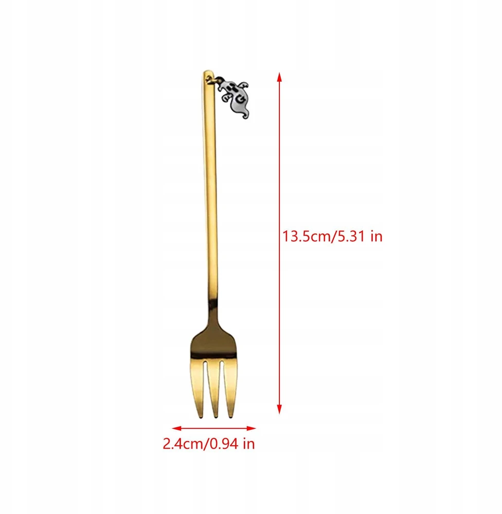 Individualiai pritaikyti stalo įrankiai, gotikinis dekoras, „Halloween Golden Fork Ghost“.