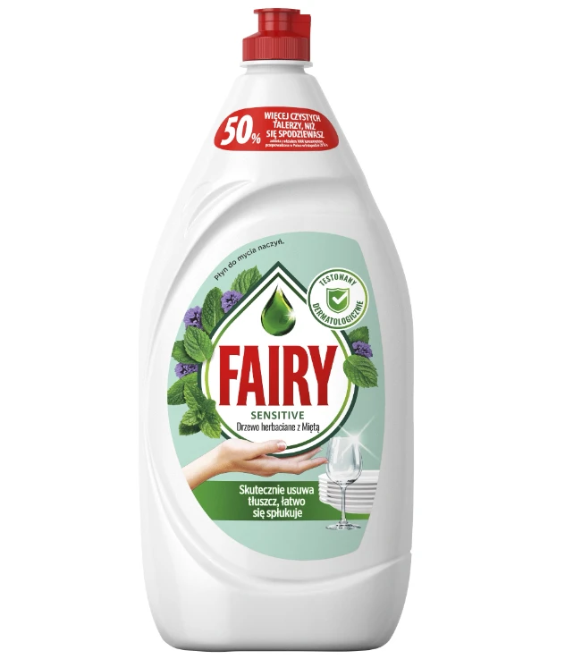 Indų ploviklis Fairy Tea Tree & Mint, 2700 ml